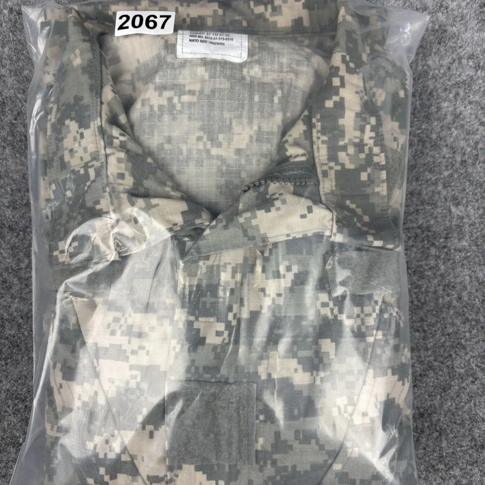 Army Combat Jacket Medium Regular Digital Camo Ripstop Uniform Military Full Zip